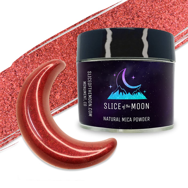 Slice of the Moon | Pearl Red Natural Mineral Mica Powder  0.88oz (25g) | for Personal or Professional Use - Cosmetics  Epoxy Resin Projects  Nail Polish  Soaps  Bath Bombs  and Art Projects - Image 1